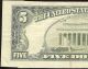 1988 A $5 Dollar Bill Gutter Fold Error Federal Res Note Us Currency Paper Money Paper Money: US photo 2