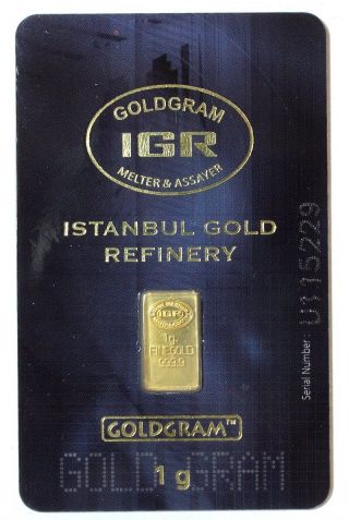 Goldgram 1 Gram Gold Certificate One Gram Igr Card 999.  9 Fine Gold photo