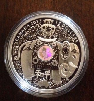 1 Oz Pure Silver Hologram - Maple Of Peace - Mintage 8888 photo