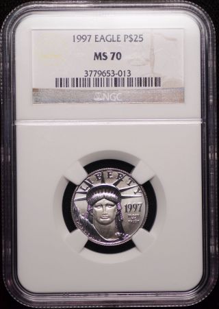 1997 $25 Platinum Eagle Ngc Graded Ms70 photo
