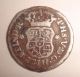 1745 Mo M Spain Mexico 1/2 Real Silver Coin Colonial (up to 1821) photo 1