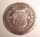 1745 Mo M Spain Mexico 1/2 Real Silver Coin Colonial (up to 1821) photo 3