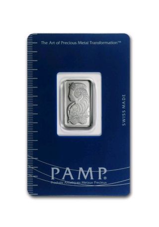 5 Gram Pamp Suisse Platinum Bar In Assay photo