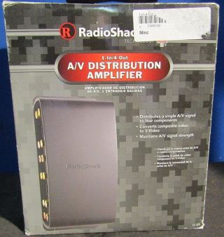 Radioshack 1 - In/4 - Out A/v Distribution Amplifier 15 - 320 photo