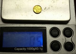 24k Solid Gold Miniature $20 Saint Gaudens Mini.  5gr Coin Unc W/coa Scrap Or Not photo