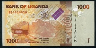 Uganda 1,  000 1000 Shilingi Shillings 2010 P - 49 Unc Uncirculated Banknote photo