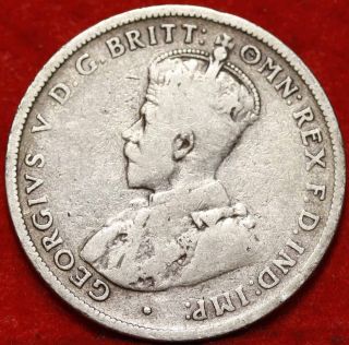 1918 Australia 1 Florin Silver Foreign Coin S/h photo