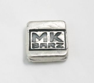 1 Oz.  999 Fine Silver Mk Barz Logo Square - photo