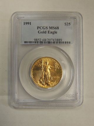 1991 $25 American Eagle Gold Pcgs Ms - 68 photo