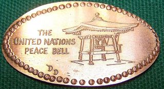 Dow - 217: Vintage Elongated Cent The United Nations Peace Bell photo