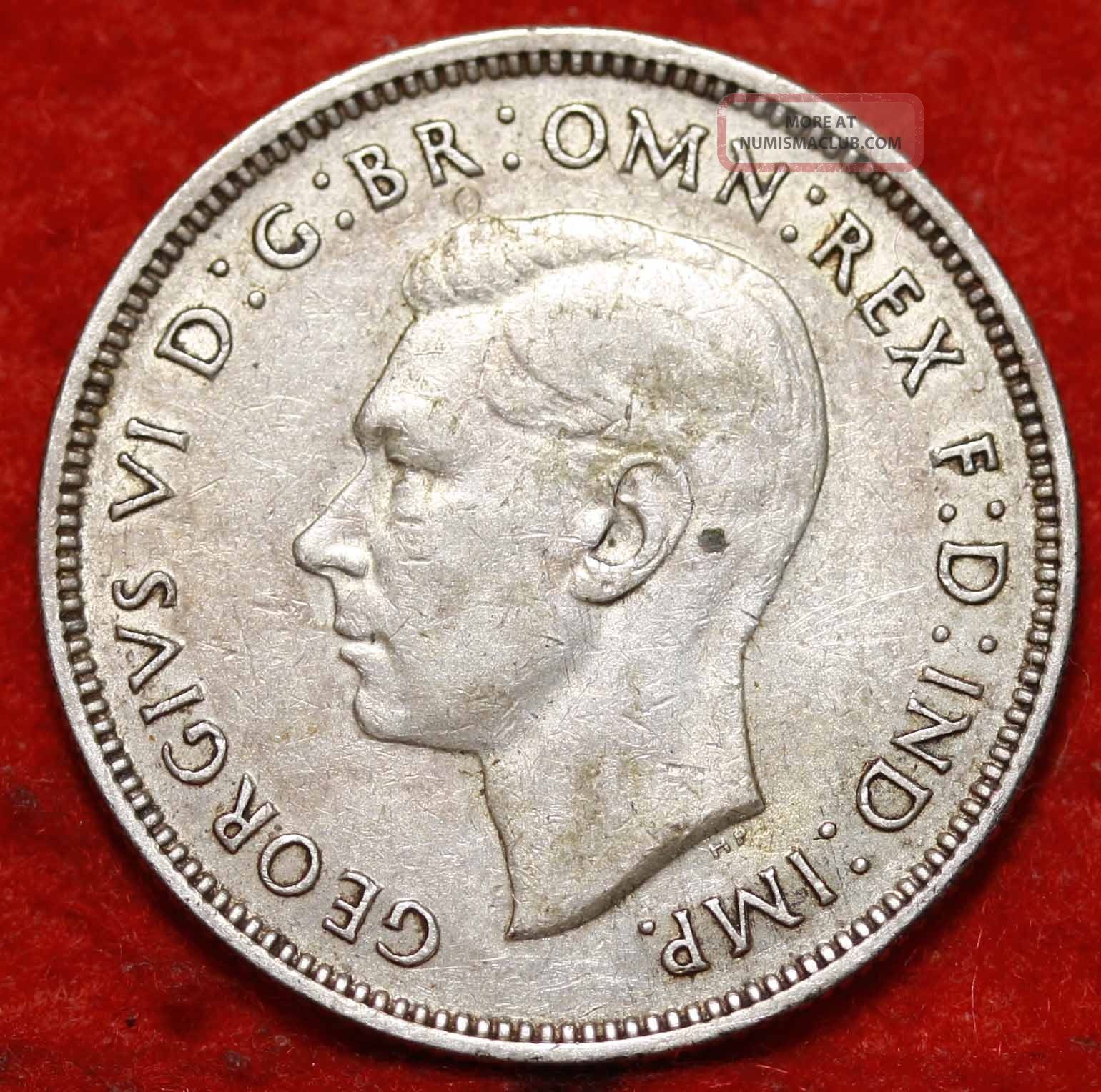1938 Australia 1 Florin Silver Foreign Coin S/h Other Australian Coins photo