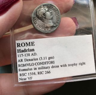 Hadrian Silver Denarius 