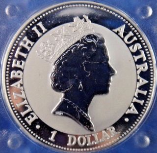 1992 $1 Australia Proof Silver Dollar Australian Kookaburra 1oz.  999 Silver photo