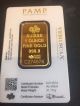 1 Oz.  Gold Pamp Suisse 999.  9 Pure With Plastic Protective Film In Tact Gold photo 1