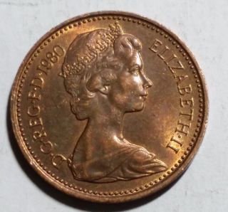 1980 Penny Great Britain/uk Coin photo