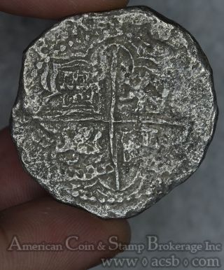 Bolivia 8 Reales Silver Atocha Shipwreck Coin Grade 4 Potosi W/ photo