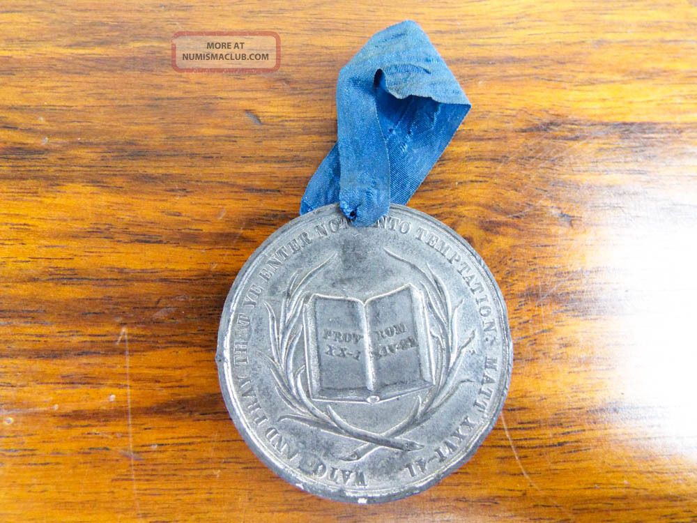 Antique Religious Church Of Ireland Temperance Coin Medal Medallion Keesey Birm Exonumia photo
