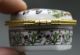 46mm Chinese Colour Porcelain Autumn Pool Grass 2 Woman Jewelry Box Coins: Ancient photo 2
