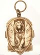 Winged Mighty Lion Decors - Splendid Antique World War Ii Art Medal Pendant Exonumia photo 1