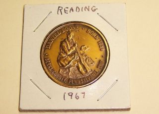 1967 Reading Coin Club,  Daniel Boone,  Born 1734 2115 photo