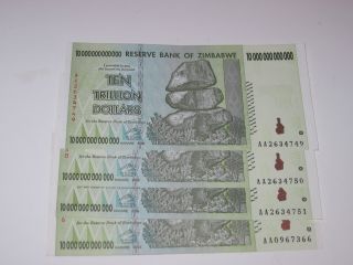 4 - 10 Trillion Zimbabwe Dollars photo