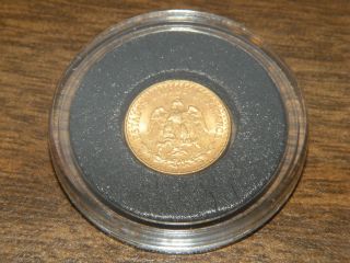 1945 Mexico Dos Pesos Gold Coin photo