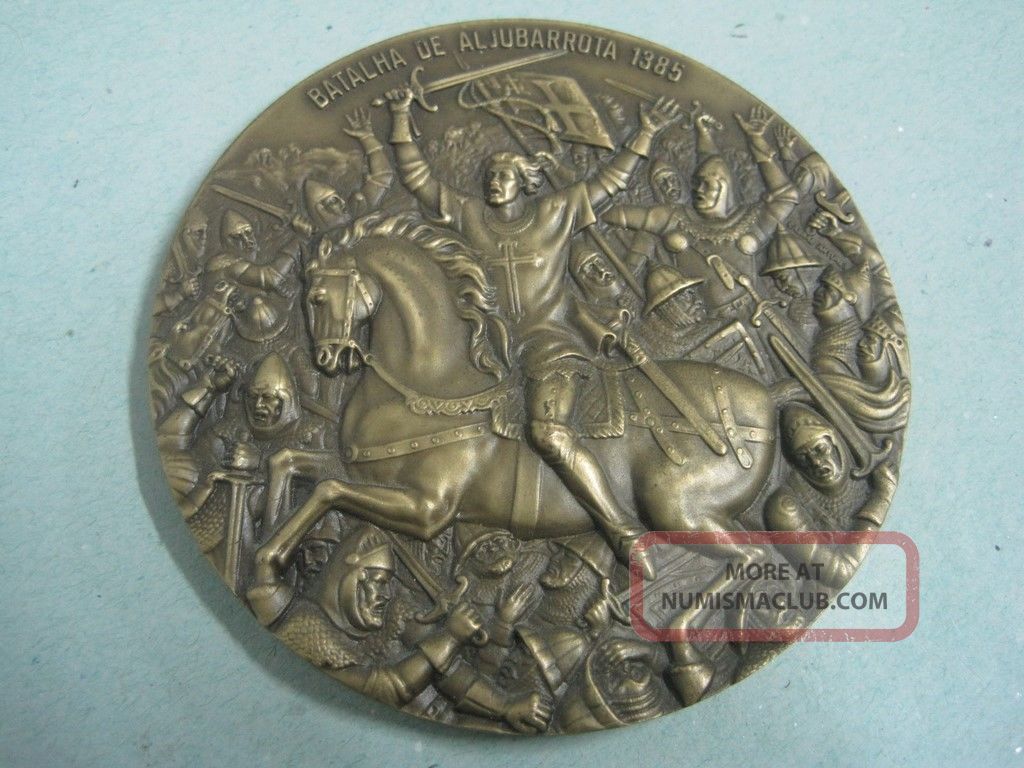Battle Of Aljubarrota In 1385 Portugal Bronze Medal Exonumia photo