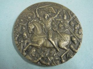 Battle Of Aljubarrota In 1385 Portugal Bronze Medal photo