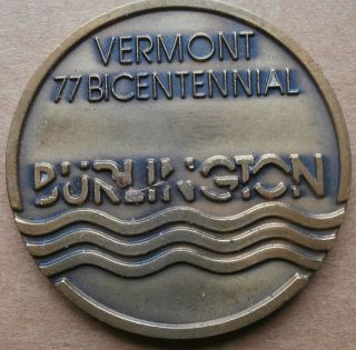 1977 Burlington Harbor Vermont Bicentennial Bronze Medal photo