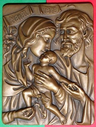 Parent´s Love / Saint Joseph And Virgin Mary And Boy Jesus / Nativity 1978 photo