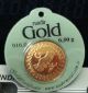 Nadir Gold.  5 Or 1/2 Gram.  916 22kt Gold Round Bar In Assay Like Valcambi & Igr Gold photo 1