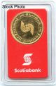 Valcambi Suisse 1/2 Oz.  999 Fine Gold Round Bar Scotiabank In Assay Card Gold photo 1