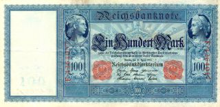 Xxx - Rare German 100 Mark Empire Banknote 1910 photo