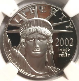 2002 - W $100 1 Oz Proof American Platinum Eagle Pf69 Ngc Graded photo