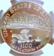 2002 - W $100 1 Oz Proof American Platinum Eagle Pf69 Ngc Graded Platinum photo 1