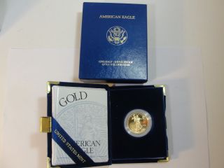 1996 American Eagle One - Half Ounce Proof Gold Bullion $25 Coin Case & photo