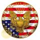 2016 1$ 1 Oz Silver American Eagle Patriotic And 24k Gold Commemorative photo 2