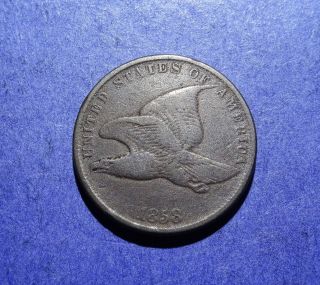 1858 Flying Eagle Cent Small Letters Vg photo