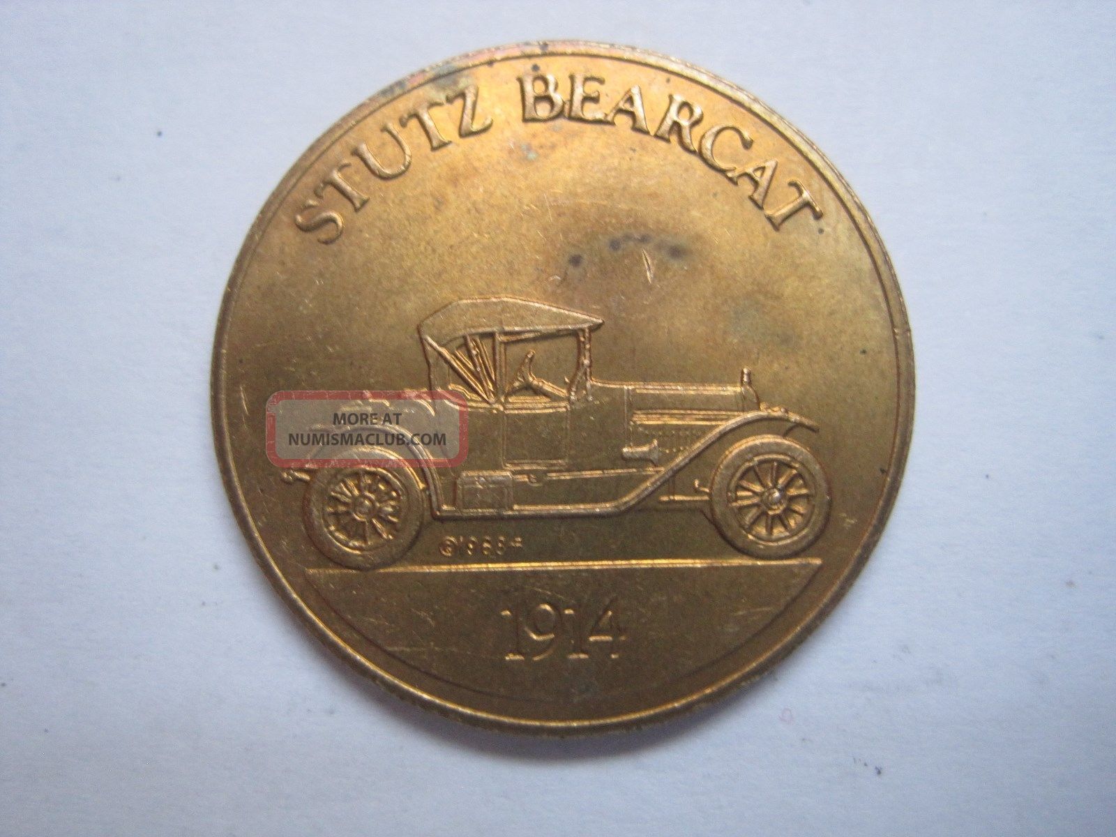 Stutz Bearcat 1914 Antique Car Token Coin Medal