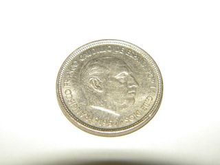 1957 Spanish Spain Espana 5 Ptas Pesetas Coin photo