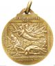 Art Nouveau Angels - Justice Pursuing Crime - Antique Art Medal By F.  Gilbault Exonumia photo 1