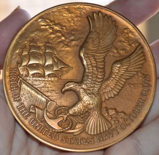 Bicentennial U.  S.  Navy Bronze Medal Huge 3 