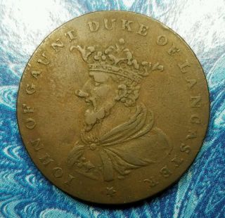 1792 Great Britain Lancashire Lancaster Half Penny Conder Token D&h 29e photo