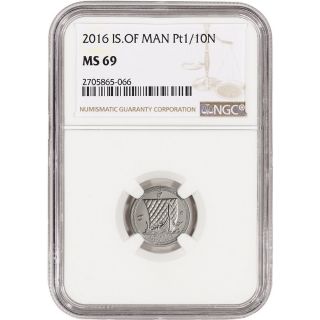 2016 Isle Of Man Platinum 1/10 Noble (1/10 Oz) - Ngc Ms69 photo