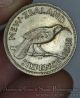 Zealand 6 Pence 1942 Au/unc Silver Km 8 6p George Vi Huia Bird Key Date Australia & Oceania photo 2