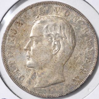 1912 Otto Koenig Von Bayern German Drei 3 Marks Deutsches Reich Silver Coin photo