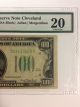 $100 1934 Frn Pmg20 Cleveland Fr 2152 - Ddgs Dark Green Da Block Julia |morgenthau Small Size Notes photo 4
