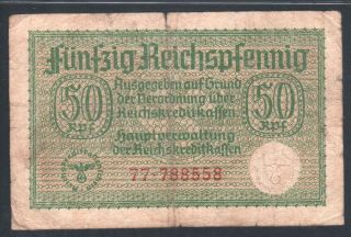50 Reichspfennig 1940 - 1945,  Germany Nazi Occup.  Terr.  - Series: 77788558 - 