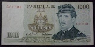 Chile Banknote 1000 Pesos,  Pick 154e Xf 1991 (13) photo