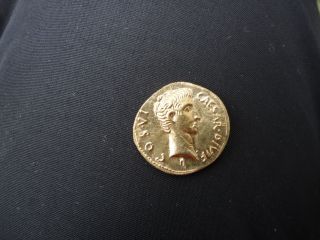 Ancient Roman Gold Aureus Coin Octavian Augustus Aegypto Capta Extremely Rare photo